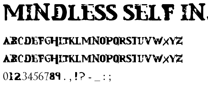 Mindless Self Indulgence font